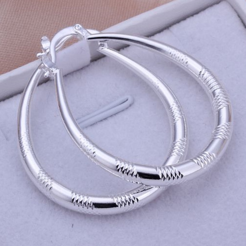 Earrings silver fashion bohema circle